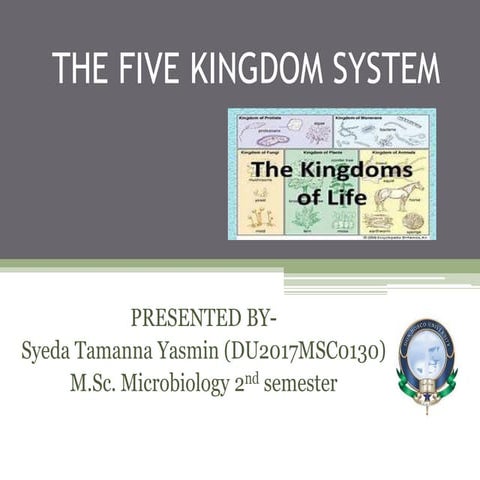 The five kingdom system