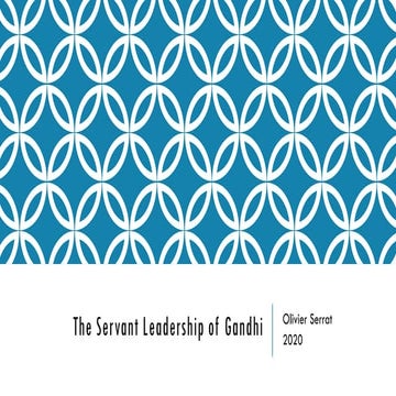 The Servant Leadership of Gandhi