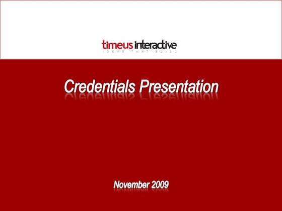 Timeus Interactive Credentials