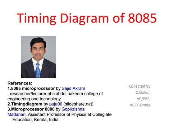 Timing diagram 8085 microprocessor