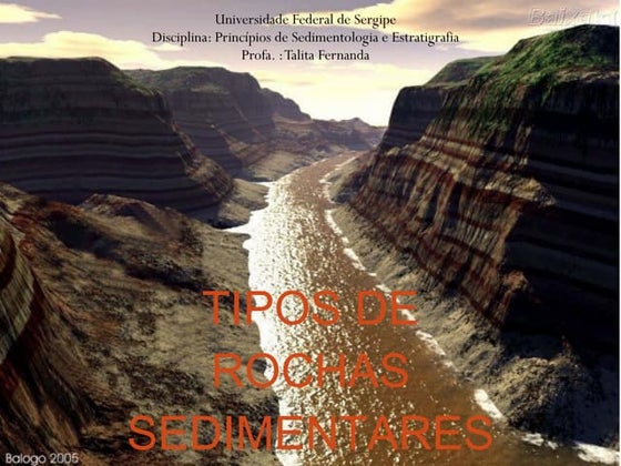 Tipos de rochas sedimentares