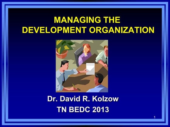 Managing Economic Development Organizations, TN Basic Economic Development Co...