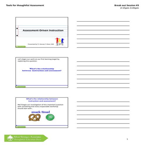Tools for Thoughtful Assessment 
