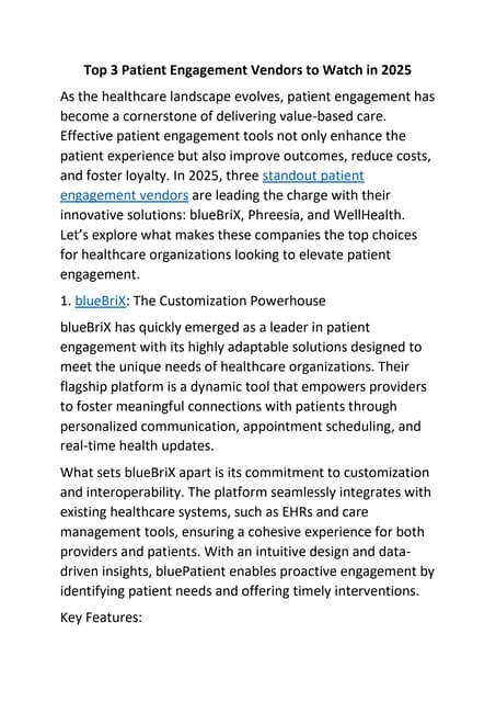 Top 3 Patient Engagement Vendors to Watch in 2025.pdf