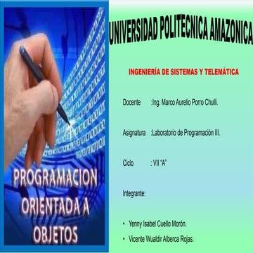 Trabajo de Programacion Orientada  a Objetos.