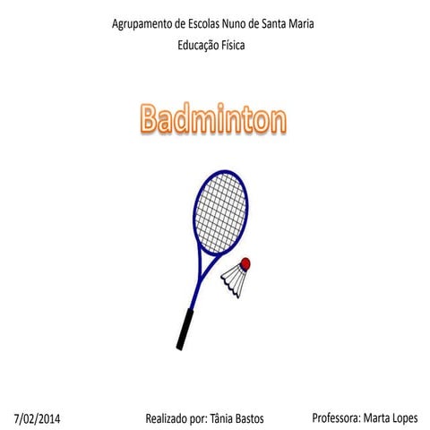 Trabalho sobre o badminton 