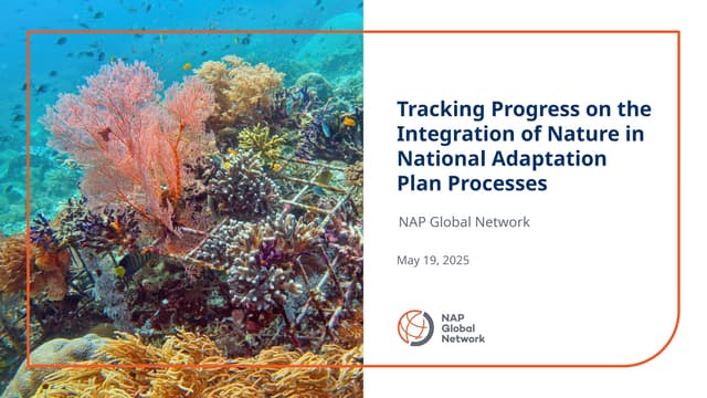 Tracking Progress on the Integration of Nature in National Adaptation Plan Pr...
