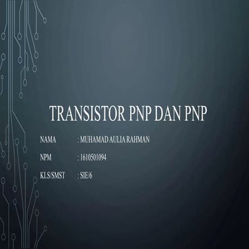 Transistor pnp dan pnp 