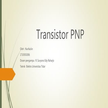 Transistor pnp ppt