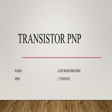 Transistor pnp bipolar