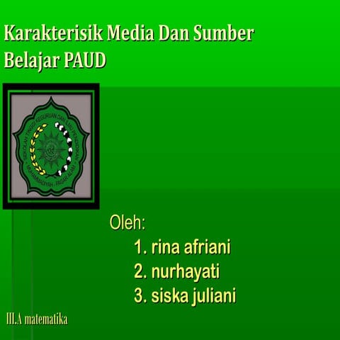 Power Point Media dan Sumber Belajar