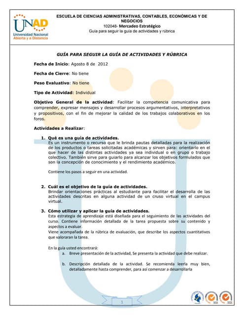 Tutorial guias de actividades y rubrica
