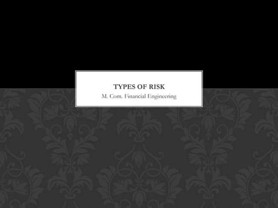 Types of risk