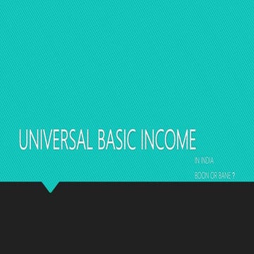 Universal Basic Income
