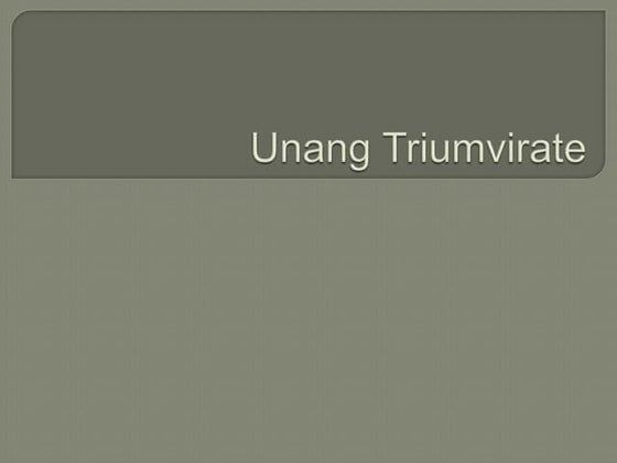 Unang triumvirate
