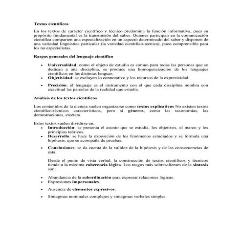 Unidad 4, textos cientificos