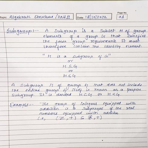 Algebraic Structure Part 2 DSTL