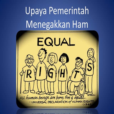 Upaya pemerintah menegakkan ham