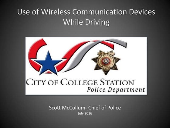 Use of Wireless Communication Devices While Driving