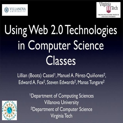 Using Web 2.0 Technologies in Computer Science Classes