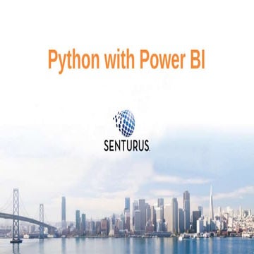 Using Python with Power BI