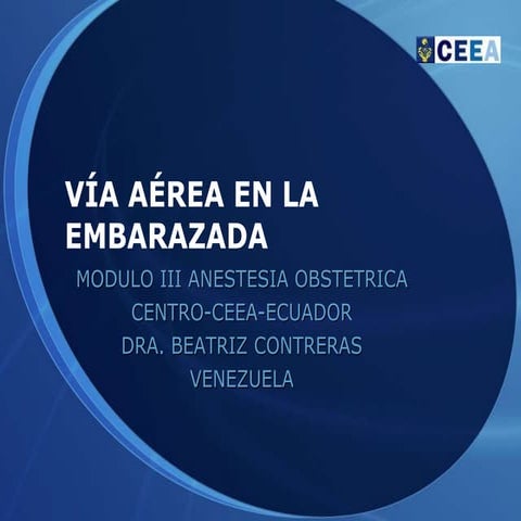 Vía aérea en la embarazada