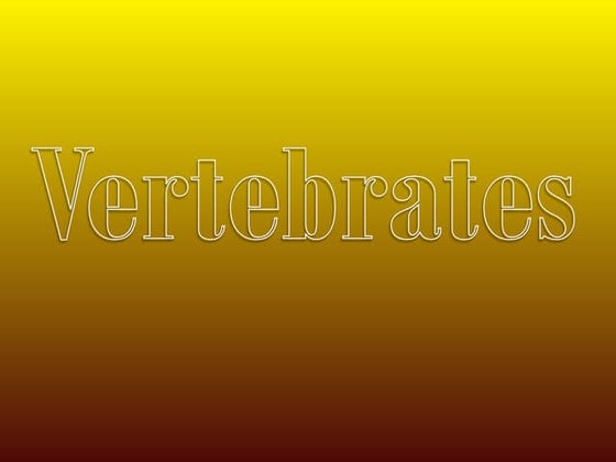Veritbrates organisms