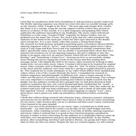 AS thriller film, A2 girlband music video (Vixens) --- A/B borderline [39/50]