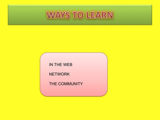 Ways to learn