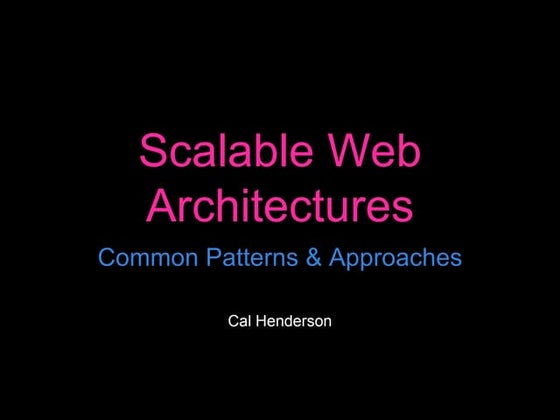 Web20expo Scalable Web Arch