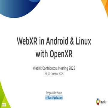 WebXR in Android  and  Linux with OpenXR