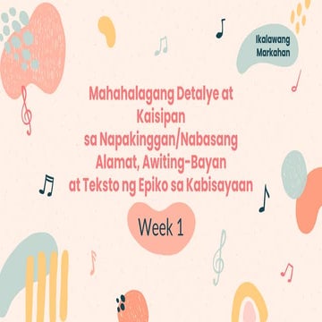 Week 1 - Awiting Bayan para sa Filipino 7
