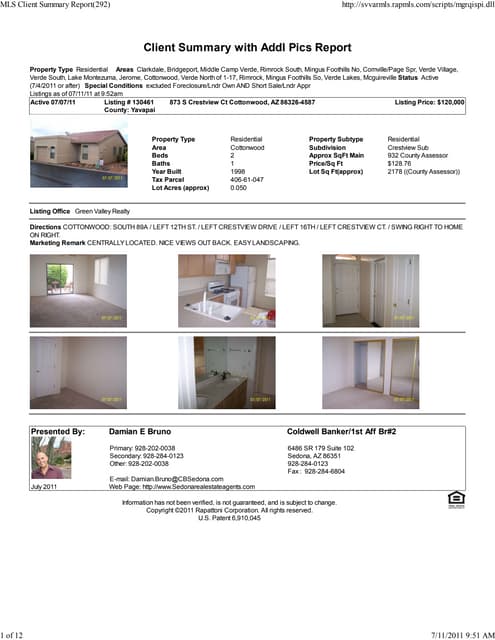 Weekly Verde Valley Real Estate Transaction Report