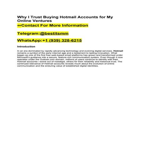 Why I Trust Buying Hotmail Accounts for My Online Ventures.docx