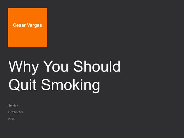 Why you should quit smoking