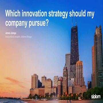 Which Innovation strategy should my company pursue? 