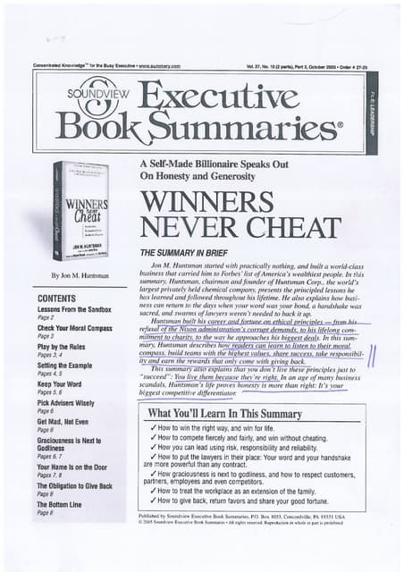Winners never cheat