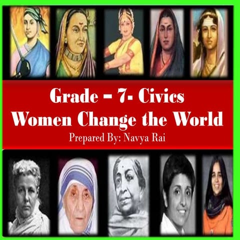 Grade - 7. Social Science .Women change the world 
