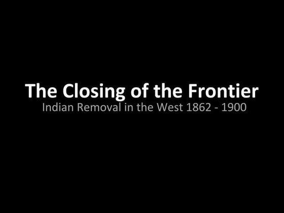 Closing the Frontier
