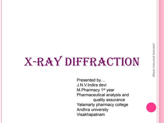 X ray diffraction