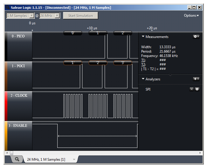 SPI under Saleae Logic Analyzer