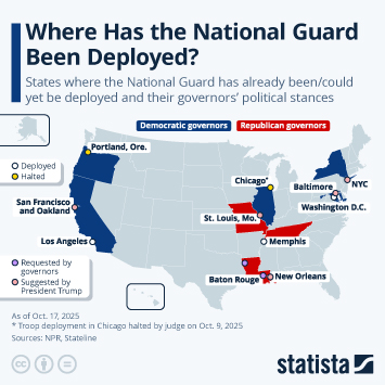 Infographic - Where Has the National Guard Been Deployed?