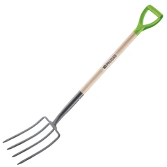 Вила Palisad, с 4 рога, градинска, кована, 195х295х1165 мм, дървена лакирана дръжка