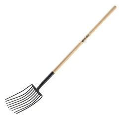 Вила Palisad, с 9 рога, кована, 235х355х1500 мм, дървена лакирана дръжка