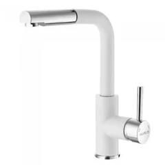 Гранитен смесител за кухня ALVEUS Сирос - Бял