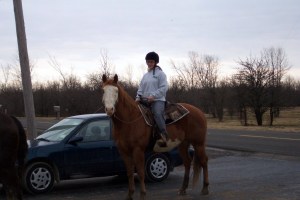 Jackie riding