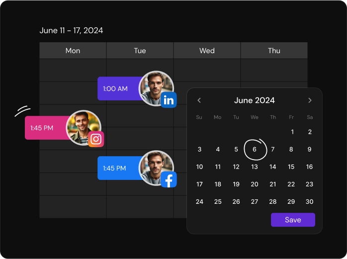 Bulk schedule Dribbble shots
