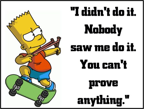 bart simpson can't prove anythi