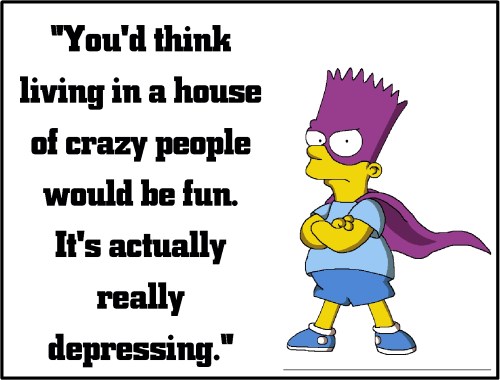 bart simpson crazy people