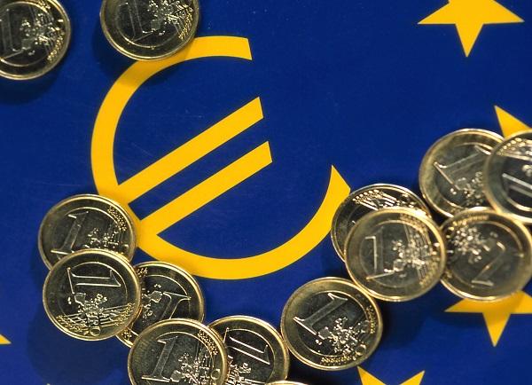 Several euro coins